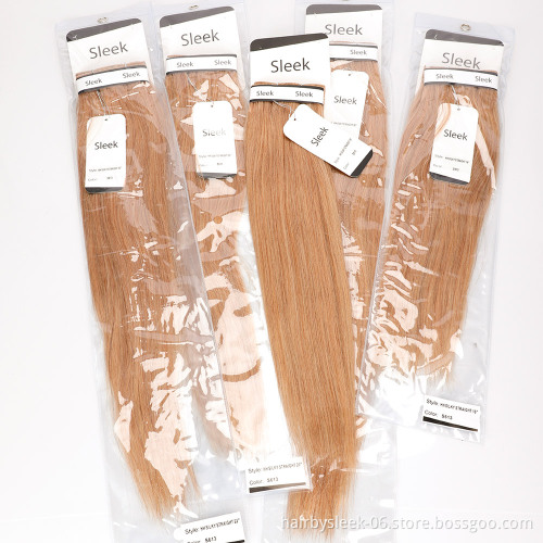 Rebecca Fashion cheap 10A color S613# double weft silky straight  virgin cuticle aligned brazilian hair human hair extension